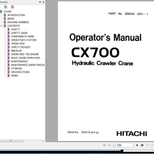 Hitachi CX700 Operators Manual