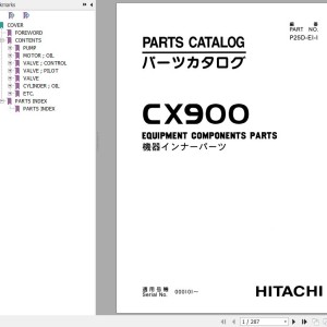 Hitachi CX900 SCX900 CX900HD Parts Catalog