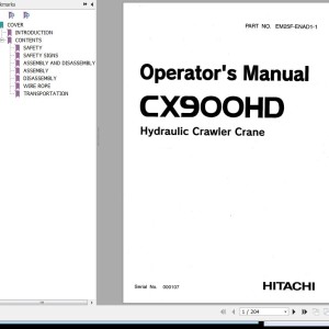 Hitachi CX900 CX900HD Operators Manual