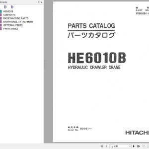 Hitachi HE6010B Parts Catalog P2B5-BB1-1