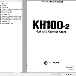 Hitachi KH100-2 Operators Manual EM180-4-1