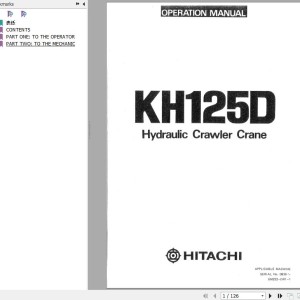 Hitachi KH125D Operator's Manual EM222-DR1-1
