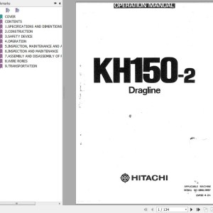 Hitachi KH150-2 Operators Manual EM192-4-2A