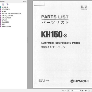 Hitachi KH150-3 Parts List