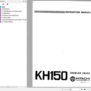 Hitachi KH150 Instruction Manual