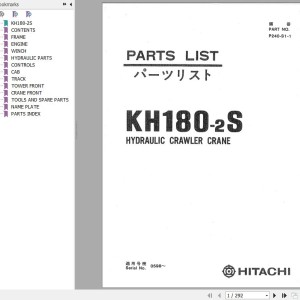 Hitachi KH180-2S Parts List P240-S1-1