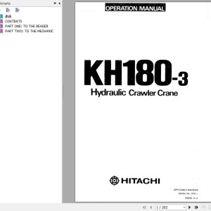Hitachi KH180-3 Operators Manual
