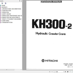 Hitachi KH300-2 Operators Manual