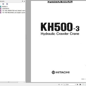 Hitachi KH500-3 Operators Manual