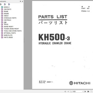 Hitachi KH500-3 Parts Catalog