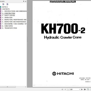 Hitachi KH700-2 Operators Manual EM380-3-1