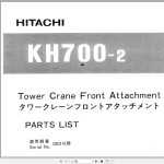 Hitachi KH700-2 Parts Catalog