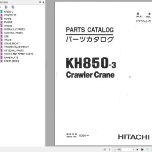 Hitachi KH850-3 Parts Catalog P255-1-3