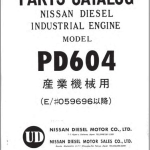 Nissan Diesel PD604 Engine Parts Catalog