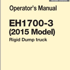 Hitachi EH1700-3 2015 Model Operator's Manual O-QCB80-En-1B-00