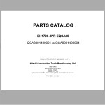 Hitachi EH1700-3PR EQCA80 Parts Catalog P-QCA80-En-1D-PR