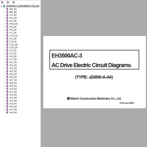 Hitachi EH3500AC-3 AC Drive Electric Circuit Diagram aDi800-A-A6