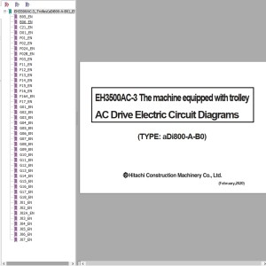 Hitachi EH3500AC-3 AC Drive Electric Circuit Diagram aDi800-A-B0