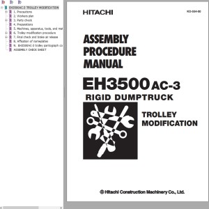 Hitachi EH3500AC-3 Assembly Procedure Manual KO-554-00