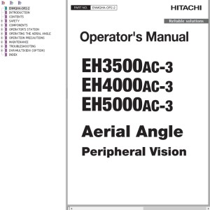 Hitachi EH3500AC-3 EH4000AC-3 EH5000AC-3 Operator's Manual ENMQHA-OP2-2