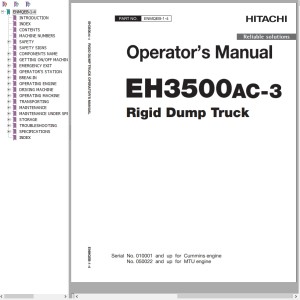 Hitachi EH3500AC-3 Operator's Manual ENMQEB-1-4