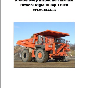 Hitachi EH3500AC-3 Pre-Delivery Inspection Manual PDI-EH3500AC-3 Rev.6