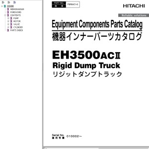 Hitachi EH3500ACII Parts Catalog P8R8-E1-5