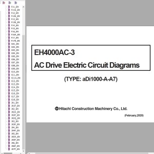 Hitachi EH4000AC-3 AC Drive Electric Circuit Diagrams aDi1000-A-A7