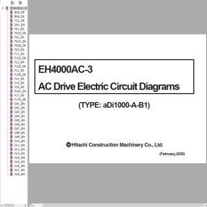 Hitachi EH4000AC-3 AC Drive Electric Circuit Diagrams aDi1000-A-B1