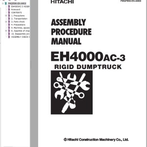 Hitachi EH4000AC-3 Assembly Procedure Manual PMQFB90-EN-AM00