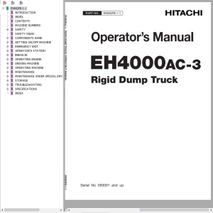 Hitachi EH4000AC-3 Operator's Manual ENMQFB-1-1