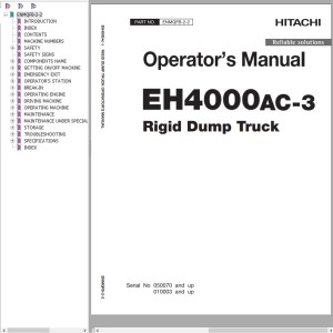 Hitachi EH4000AC-3 Operator's Manual ENMQFB-2-2