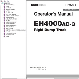 Hitachi EH4000AC-3 Operator's Manual ENMQFB-2-3