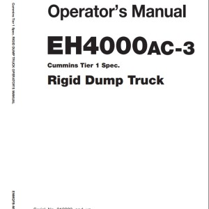 Hitachi EH4000AC-3 Operator's Manual ENMQFB-MN2-2