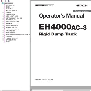 Hitachi EH4000AC-3 Operator's Manual ENMQFB-OP1-1