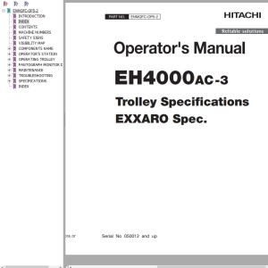 Hitachi EH4000AC-3 Operator's Manual ENMQFC-OP5-2