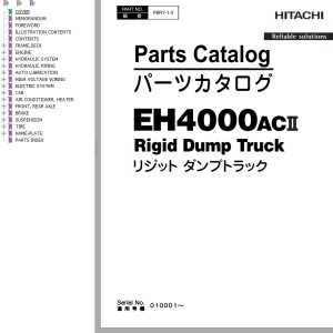 Hitachi EH4000ACII Parts Catalog P8R7-1-3