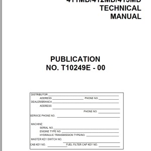 Hitachi EH4500-2 Technical Manual T10249E-00