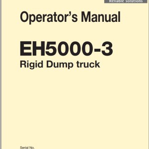 Hitachi EH5000-3 Operator's Manual O-8DWAC-En-2B-01