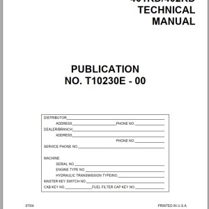 Hitachi EH5000 Technical Manual T10230E-00