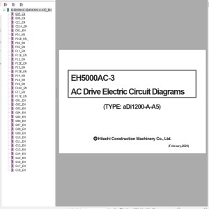 Hitachi EH5000AC-3 AC Drive Electric Circuit Diagram aDi1200-A-A5