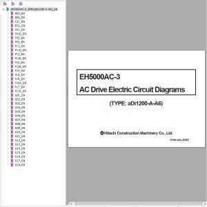 Hitachi EH5000AC-3 AC Drive Electric Circuit Diagram aDi1200-A-A6