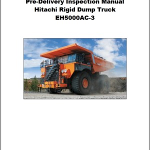 Hitachi EH5000AC-3 Delivery Inspection Manual PDI-QHA90