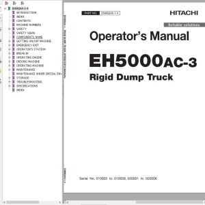 Hitachi EH5000AC-3 Operator's Manual ENMQHA-1-4