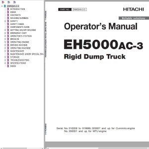 Hitachi EH5000AC-3 Operator's Manual ENMQHA-2-3