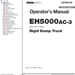 Hitachi EH5000AC-3 Operator's Manual ENMQHC-1-1