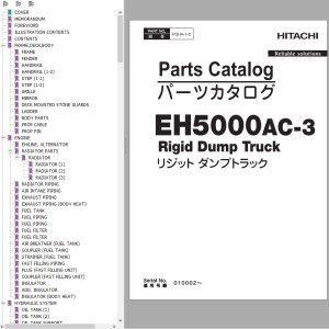 Hitachi EH5000AC-3 Parts Catalog PQHA-1-2