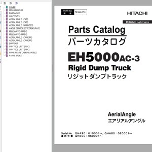 Hitachi EH5000AC-3 Parts Catalog PQHA90-OP1-1