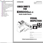 Hitachi EH5000AC-3 Visual Inspection Check Sheet PMQHA90-EN-VI00