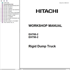 Hitachi EH700-2 EH750-2 Workshop Manual W8DX-E-01